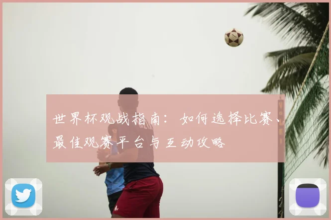 世界杯观战指南：如何选择比赛、最佳观赛平台与互动攻略